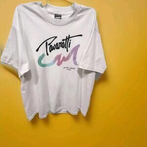 Vintage Mens Womens  1986 Pavarotti Silver Jubilee Gala XL 1980s Shirt Made USA